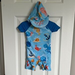 Kids Swimwear Set with Ocean Print
